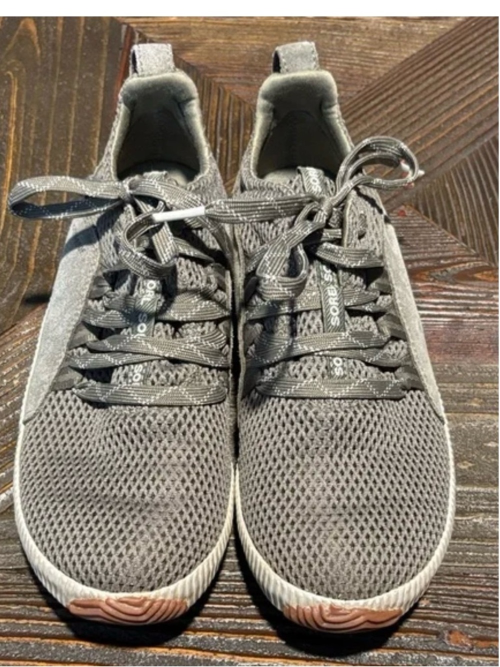 Sorel Grey Womens Athletic Sneakers
